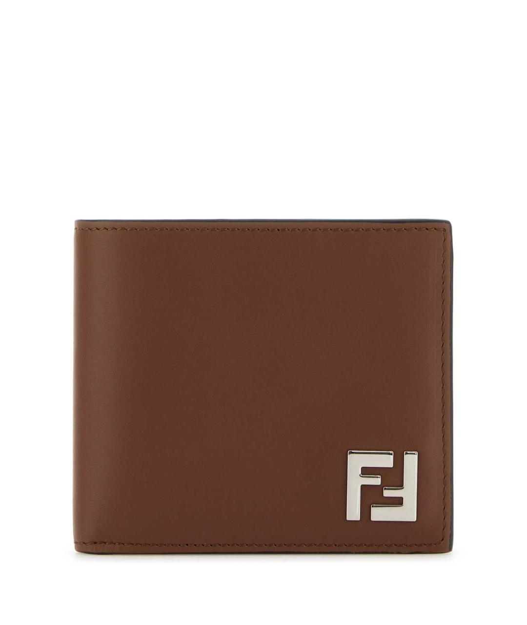 FENDI Коричневый кожаный кошелек, фото 1