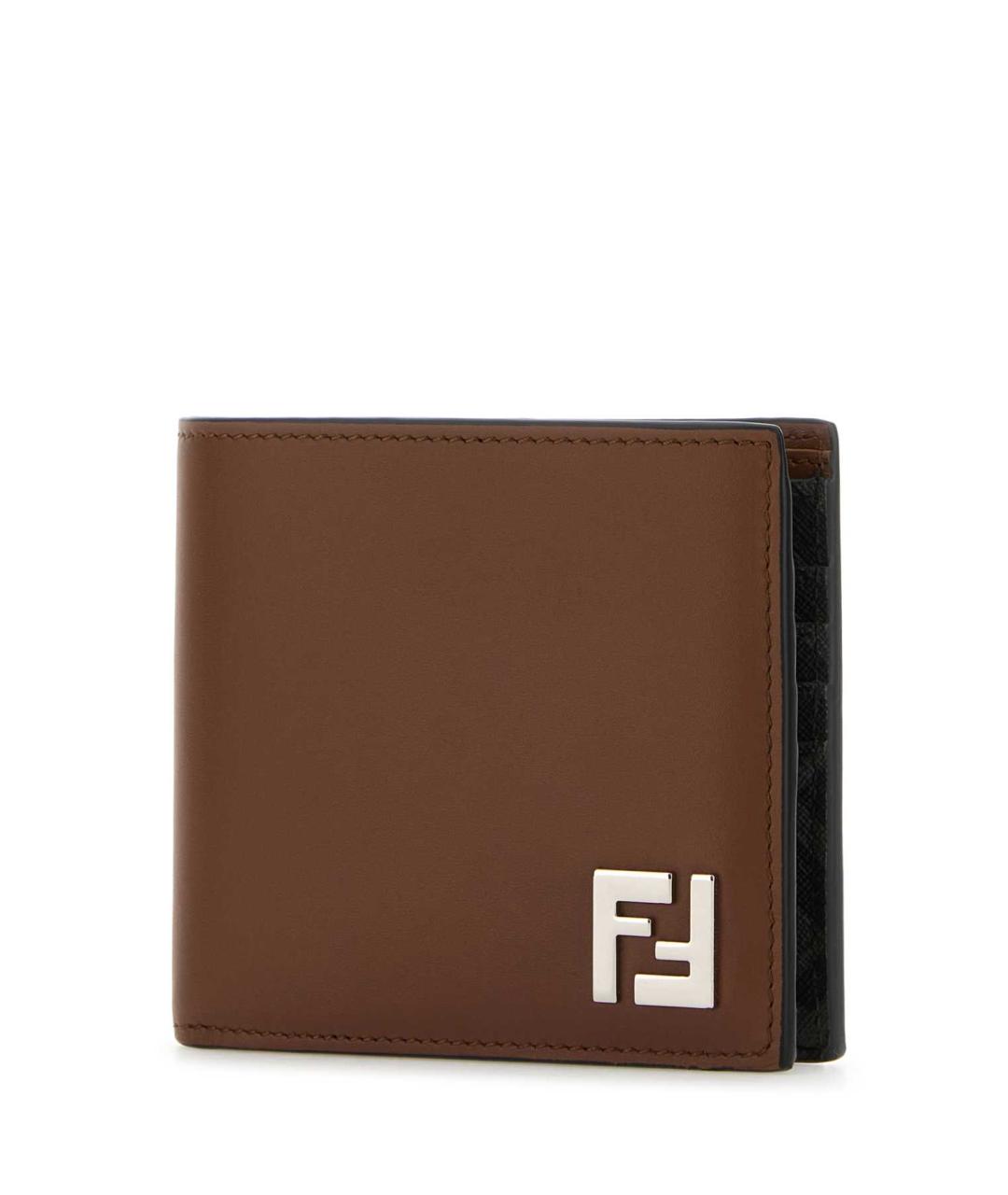 FENDI Коричневый кожаный кошелек, фото 2
