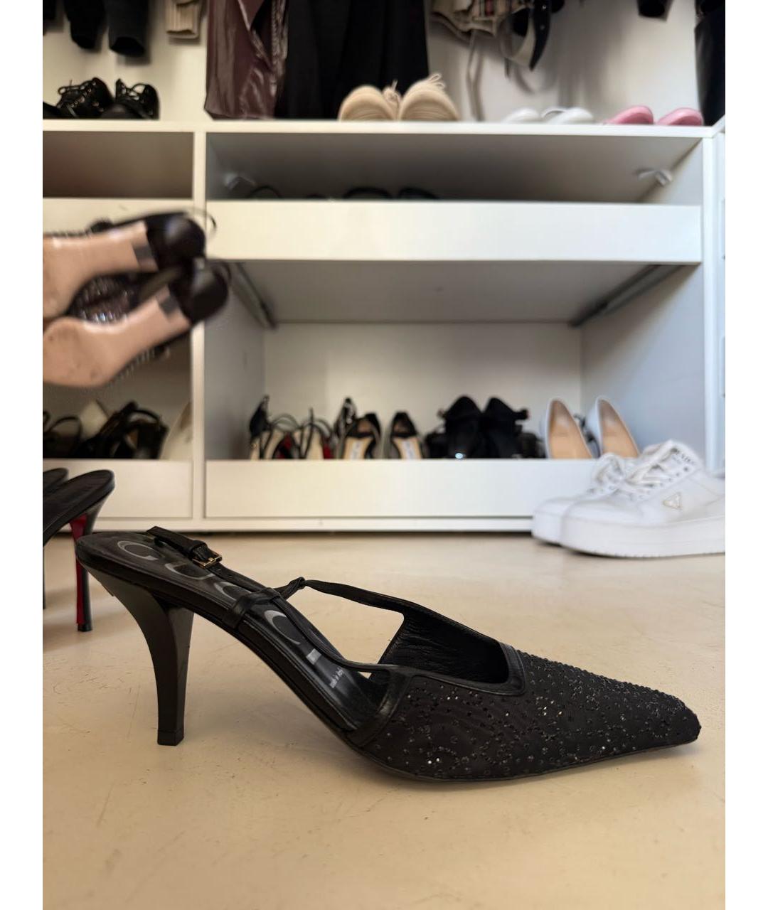 GUCCI Черные кожаные туфли, фото 6