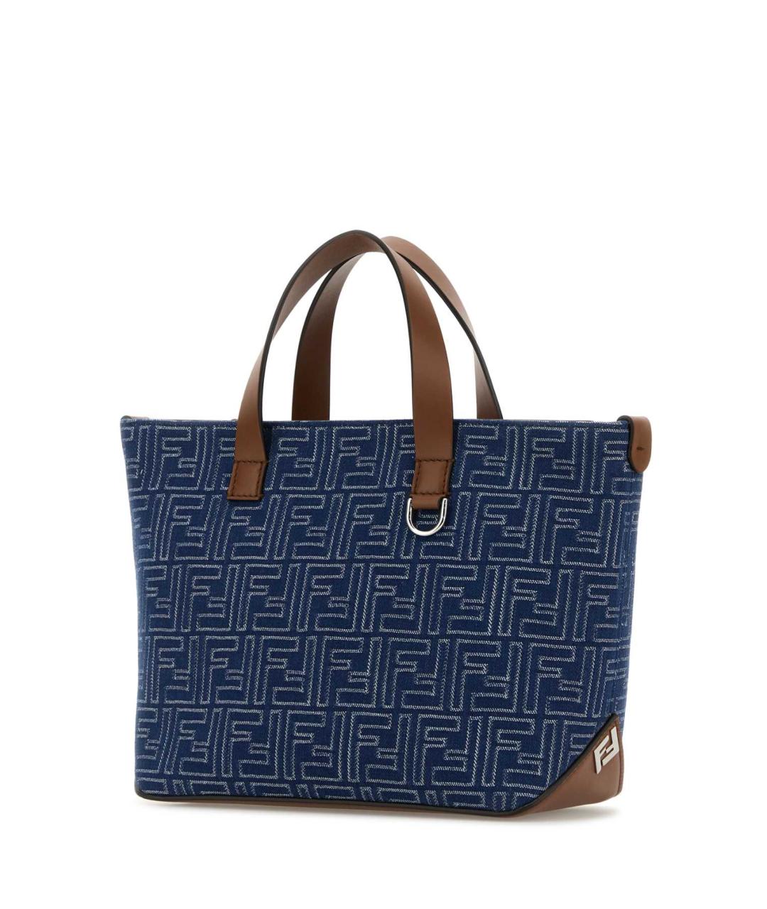 FENDI Синяя тканевая сумка тоут, фото 2