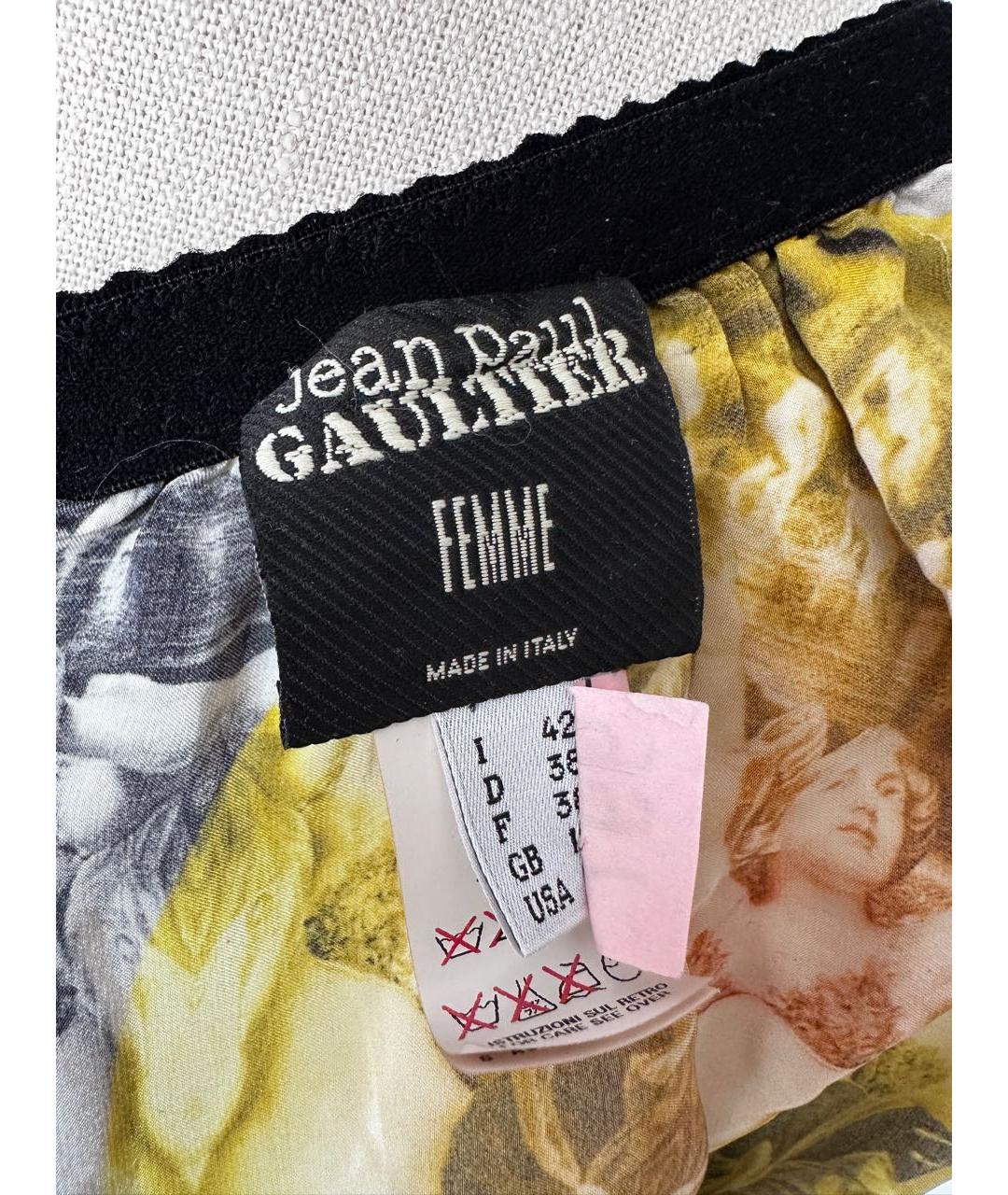 JEAN PAUL GAULTIER Мульти шелковая юбка макси, фото 8