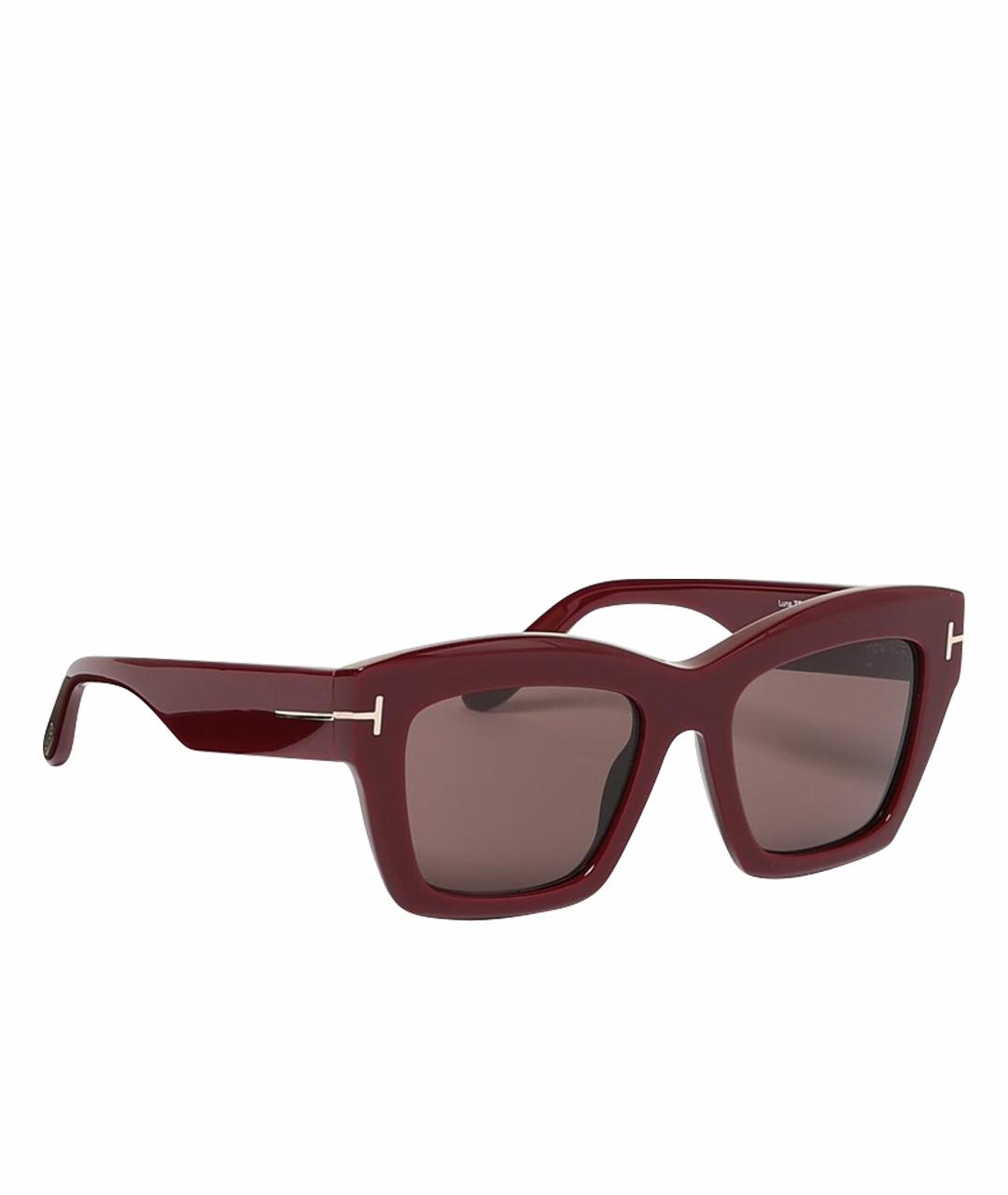 TOM FORD Бордовые солнцезащитные очки, фото 1
