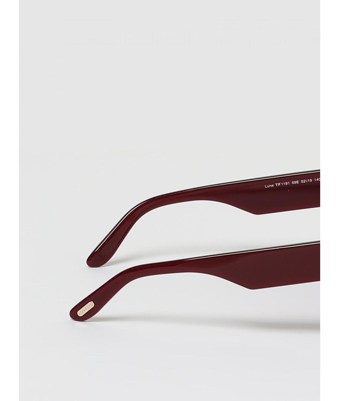 TOM FORD Бордовые солнцезащитные очки, фото 4