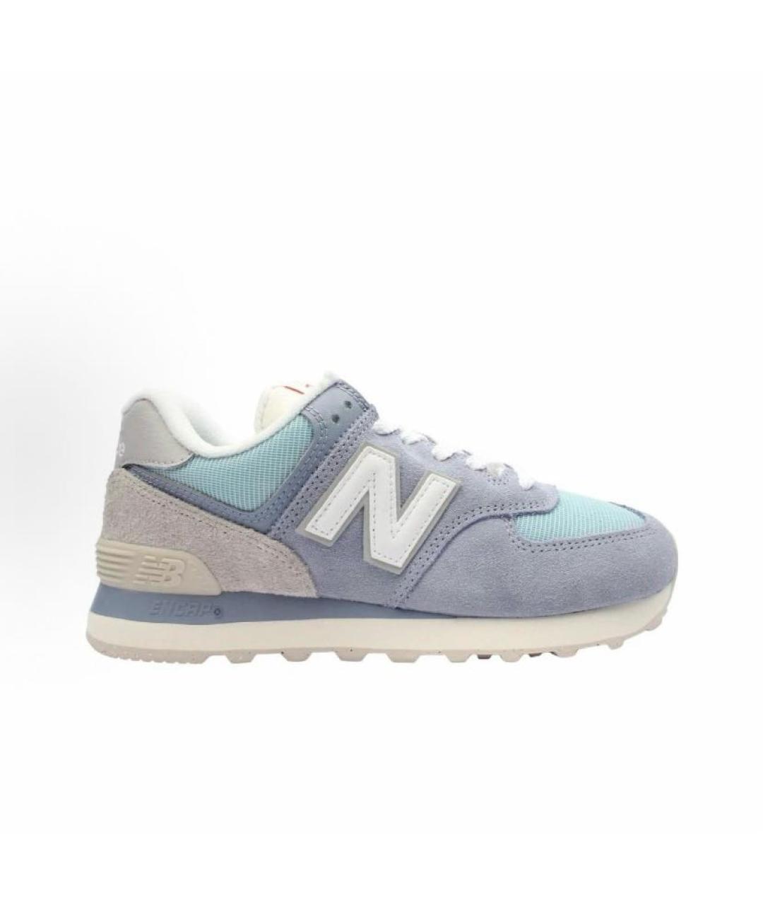 NEW BALANCE Голубые замшевые низкие кроссовки / кеды, фото 7