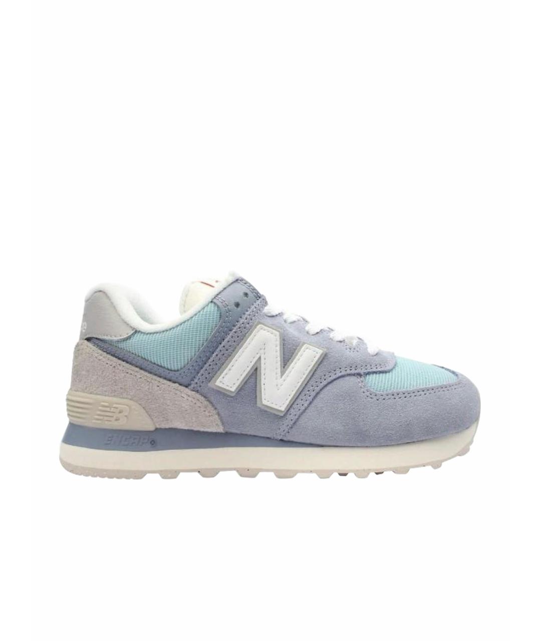 NEW BALANCE Голубые замшевые низкие кроссовки / кеды, фото 1