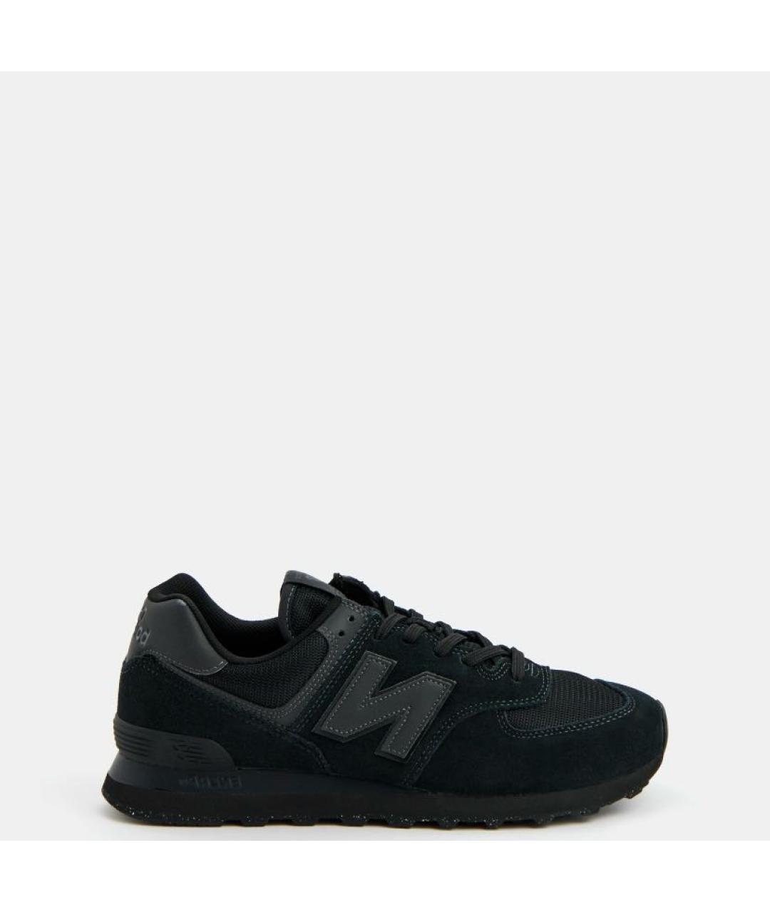 NEW BALANCE Черные замшевые низкие кроссовки / кеды, фото 2
