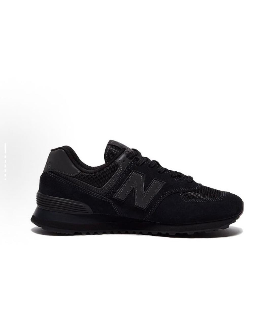 NEW BALANCE Черные замшевые низкие кроссовки / кеды, фото 6