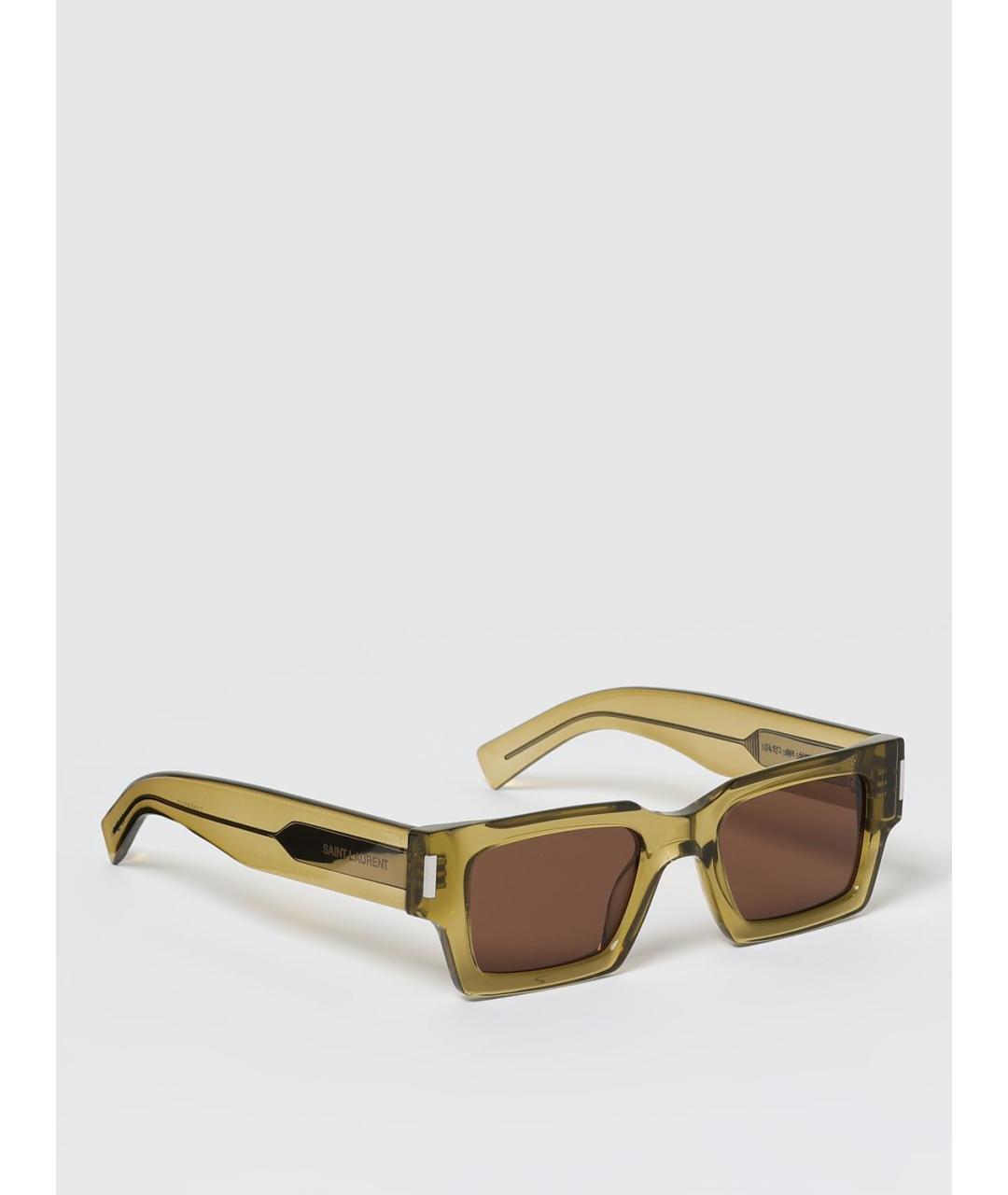SAINT LAURENT Зеленые солнцезащитные очки, фото 6