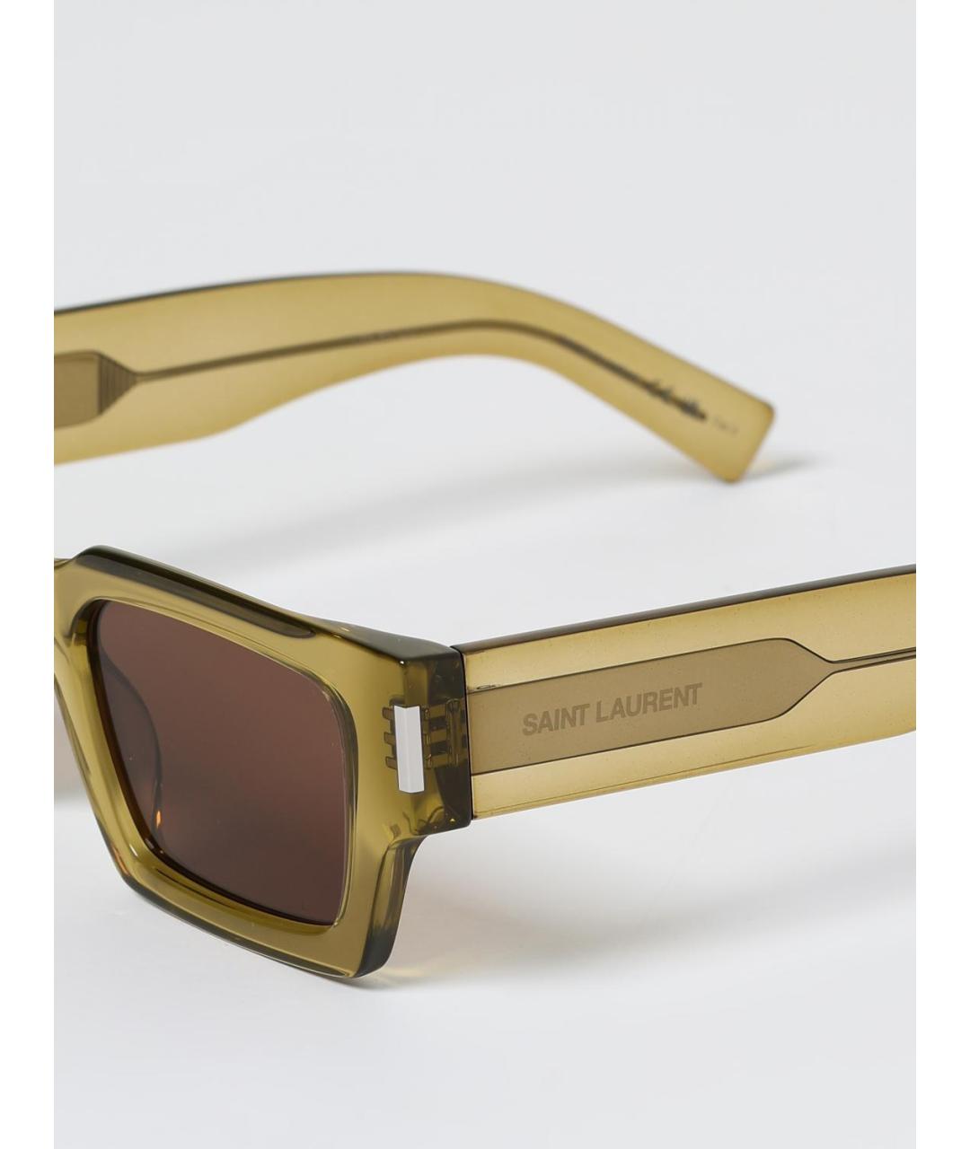 SAINT LAURENT Зеленые солнцезащитные очки, фото 5