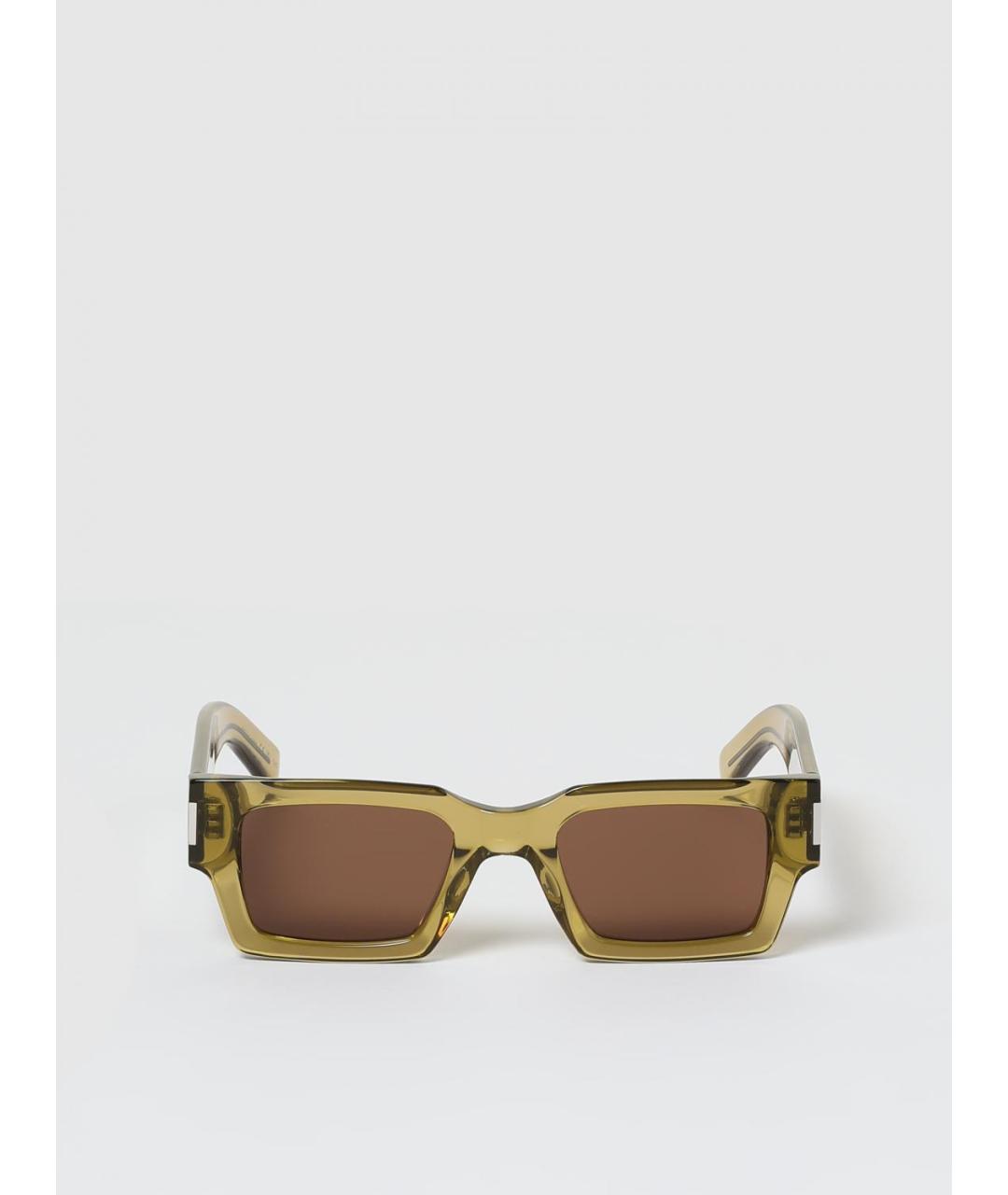 SAINT LAURENT Зеленые солнцезащитные очки, фото 3