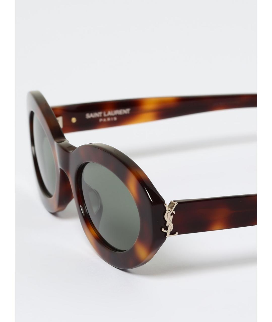 SAINT LAURENT Коричневые солнцезащитные очки, фото 5
