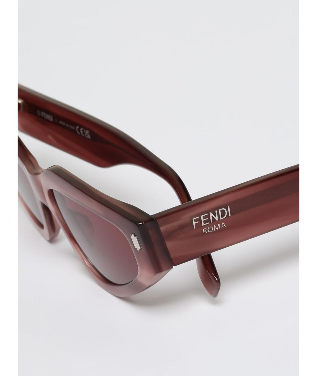 FENDI Коричневые солнцезащитные очки, фото 5