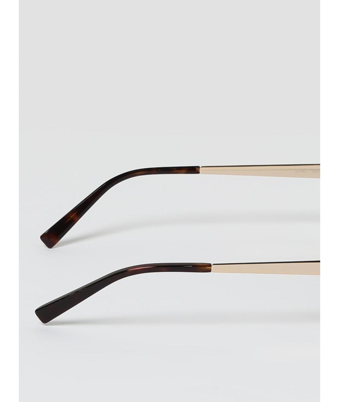 SAINT LAURENT Золотые металлические солнцезащитные очки, фото 4