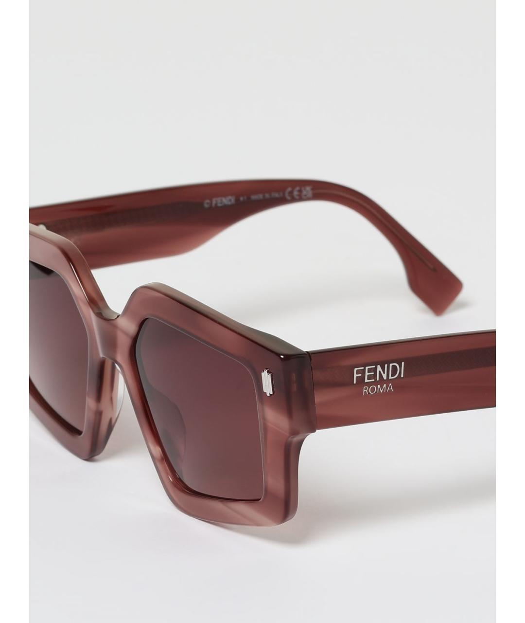 FENDI Коричневые солнцезащитные очки, фото 5