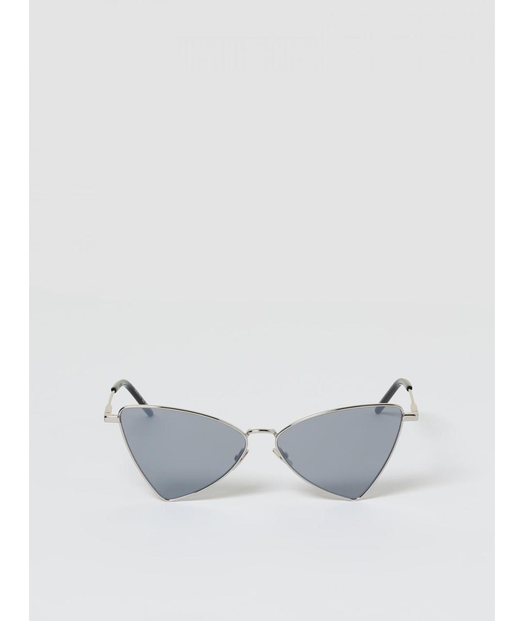 SAINT LAURENT Серебряные металлические солнцезащитные очки, фото 3
