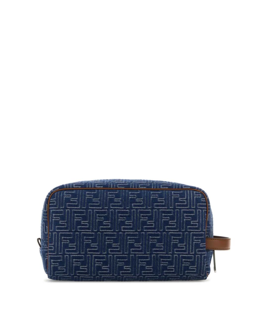 FENDI Синяя тканевая барсетка, фото 3