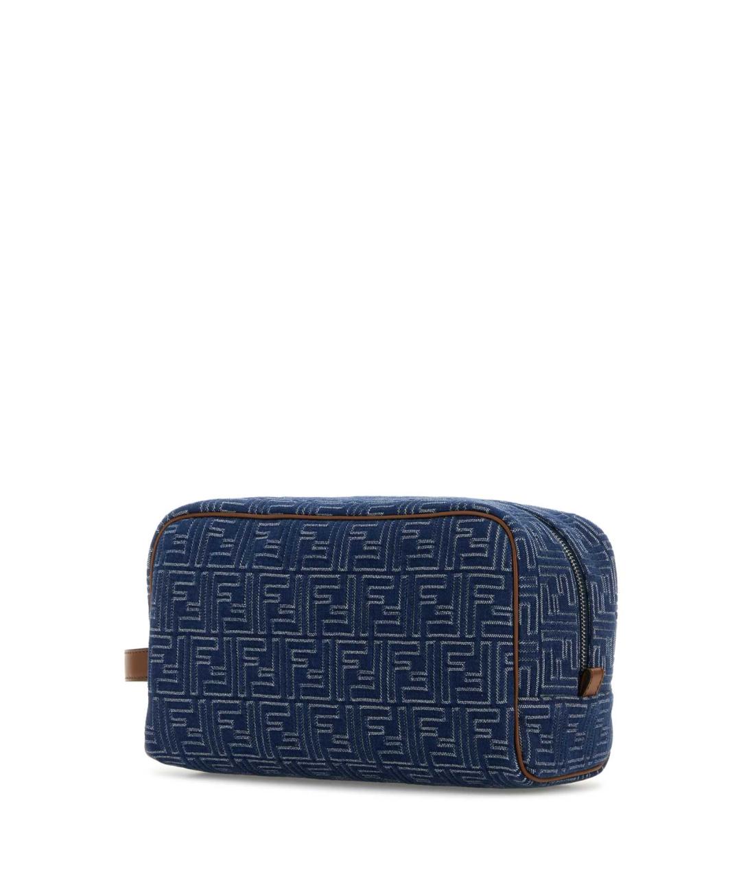 FENDI Синяя тканевая барсетка, фото 2