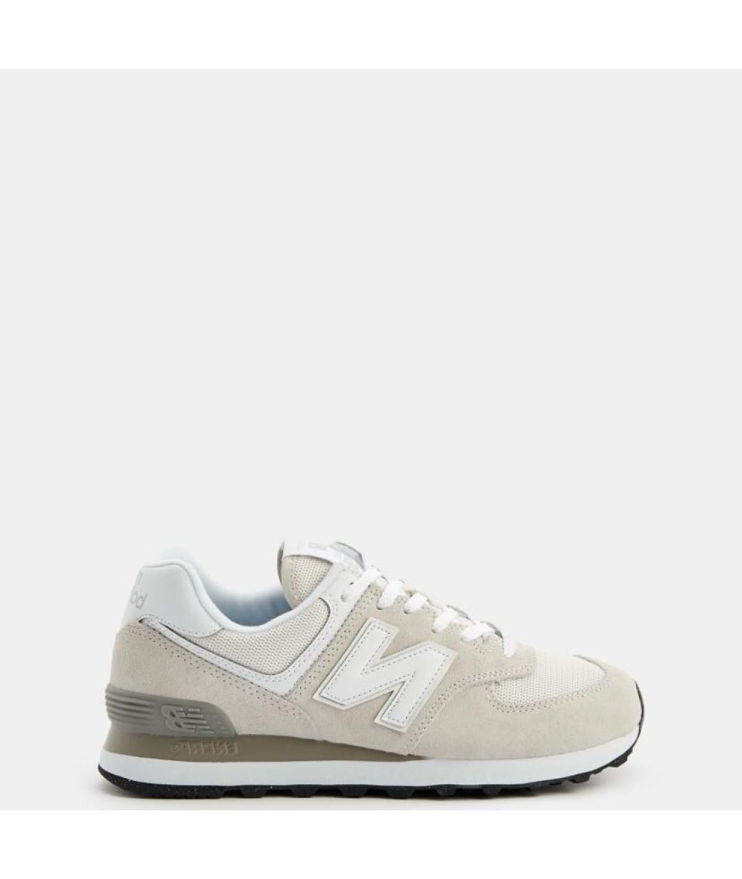 NEW BALANCE Бежевые замшевые низкие кроссовки / кеды, фото 2