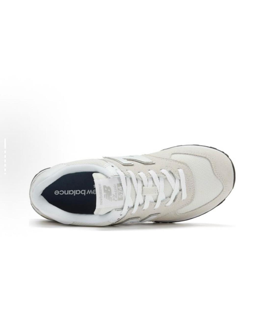 NEW BALANCE Бежевые замшевые низкие кроссовки / кеды, фото 4