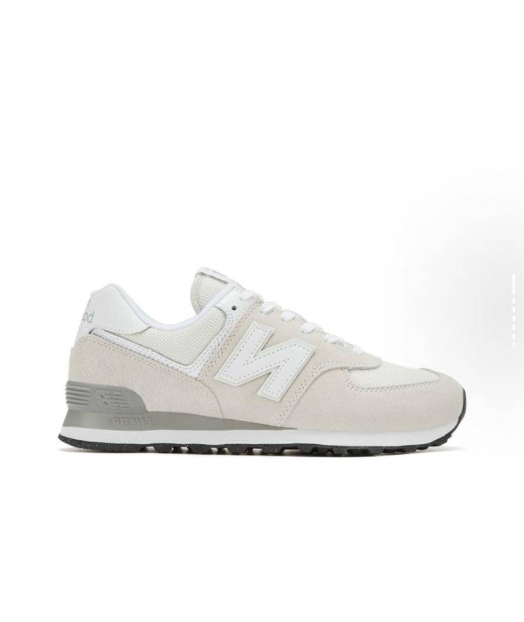 NEW BALANCE Бежевые замшевые низкие кроссовки / кеды, фото 7