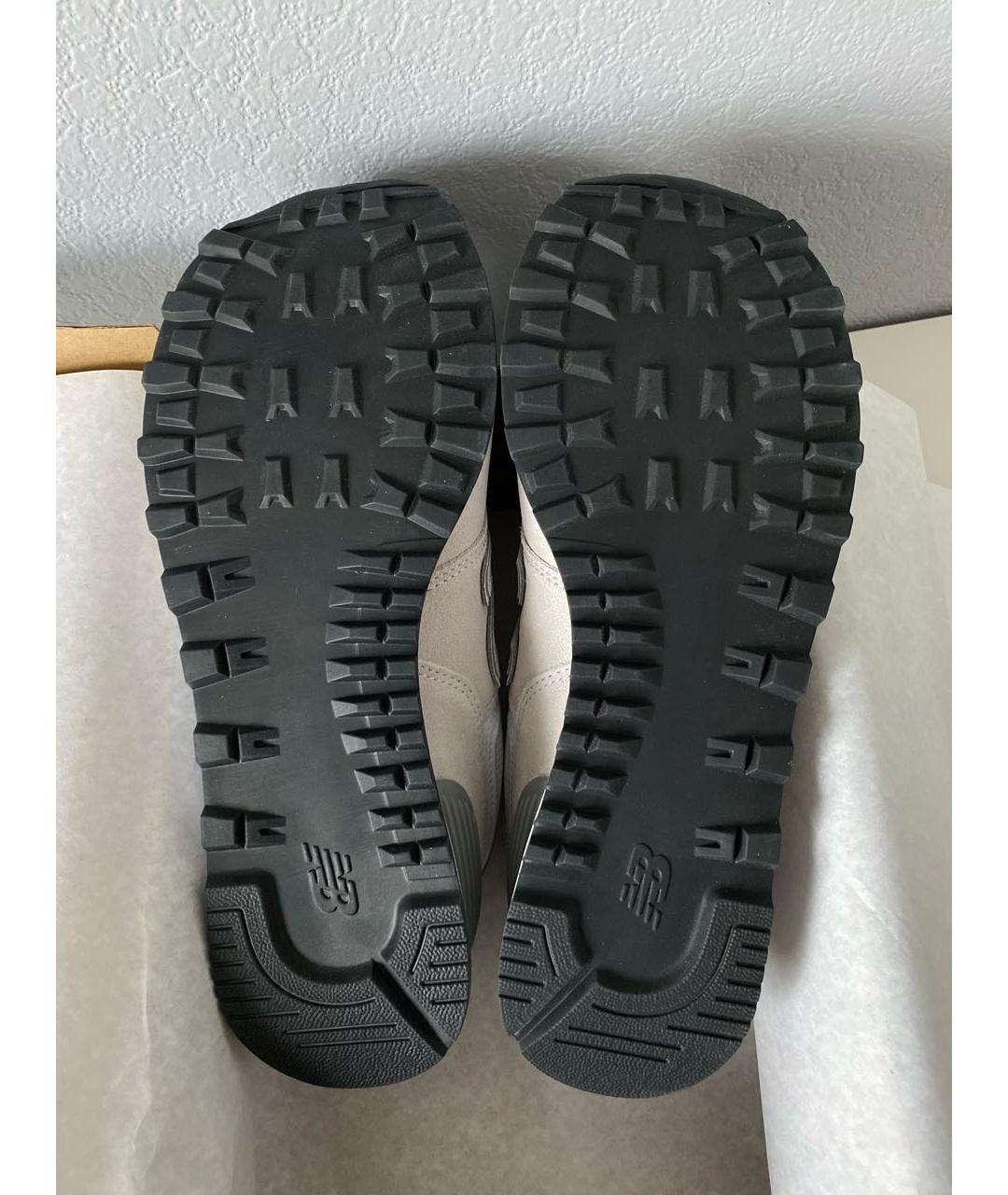 NEW BALANCE Бежевые замшевые низкие кроссовки / кеды, фото 6