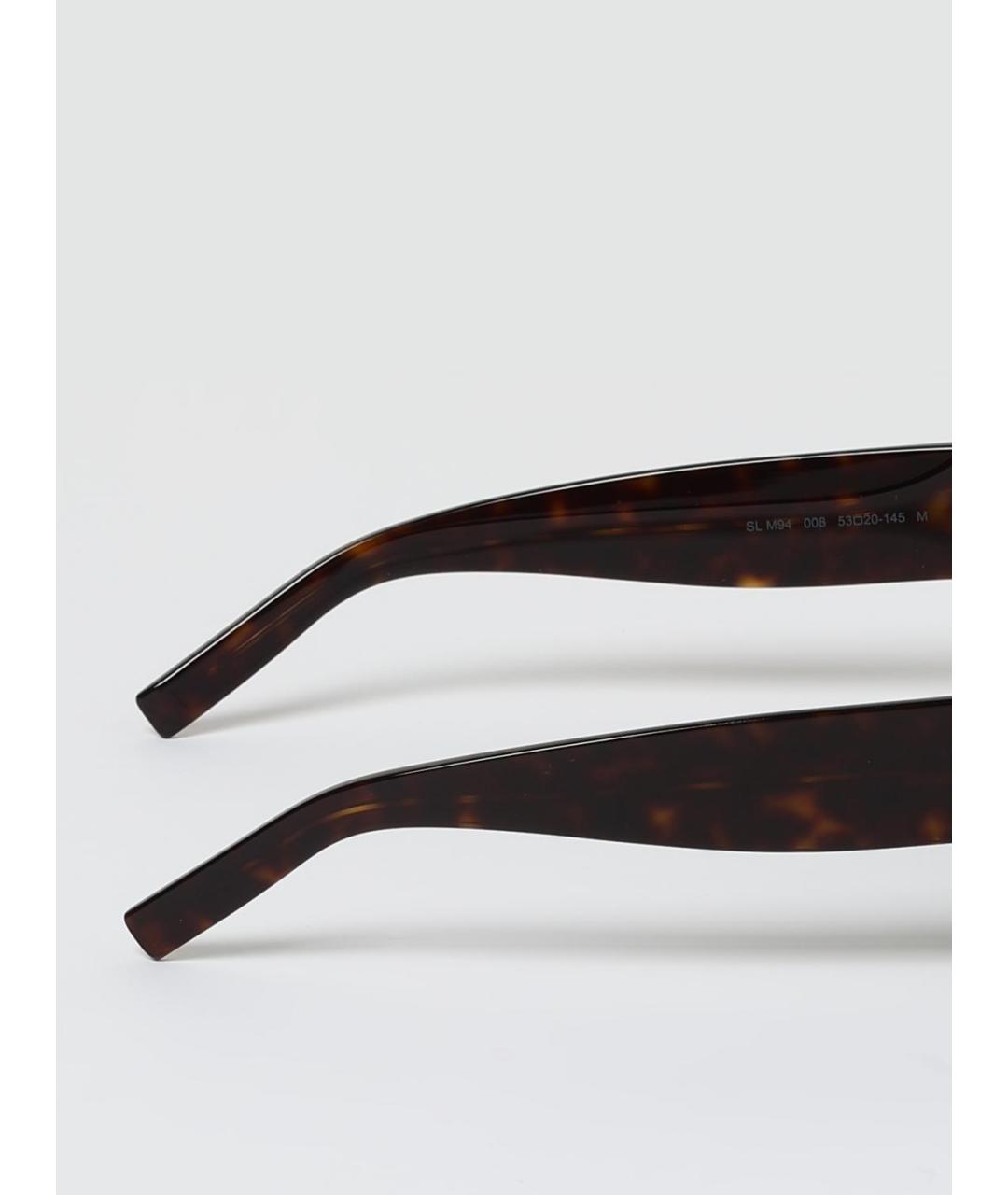 SAINT LAURENT Коричневые солнцезащитные очки, фото 4