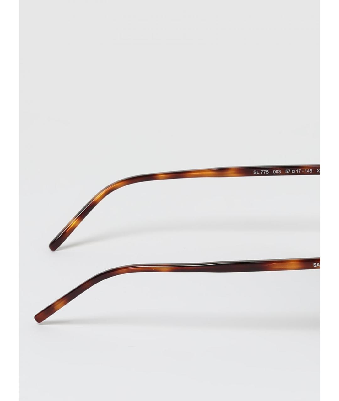 SAINT LAURENT Коричневые солнцезащитные очки, фото 4