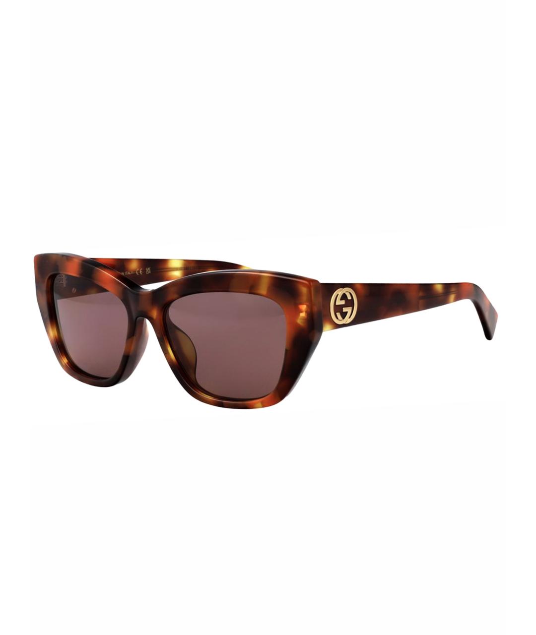 GUCCI Коричневые солнцезащитные очки, фото 1