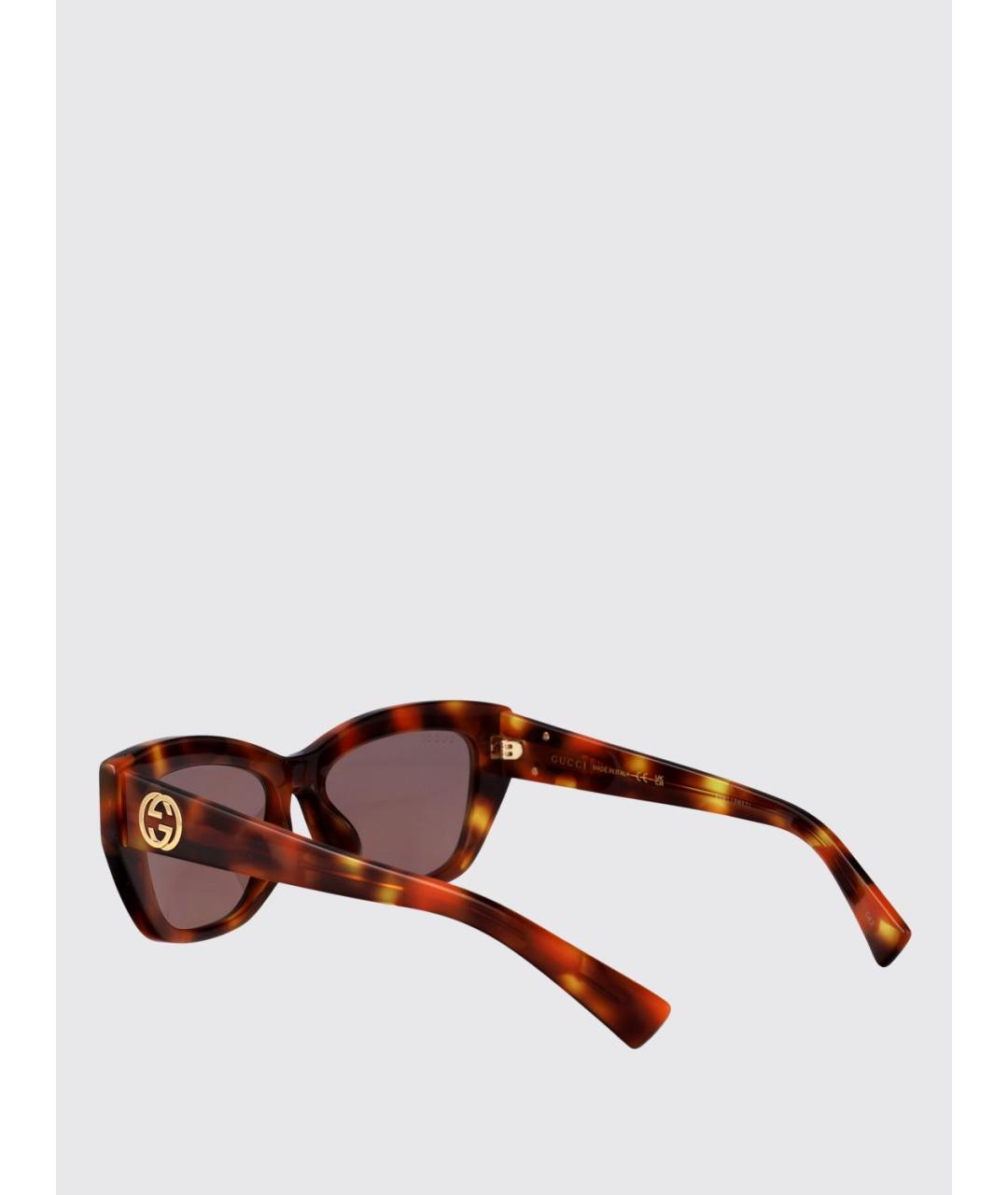GUCCI Коричневые солнцезащитные очки, фото 3