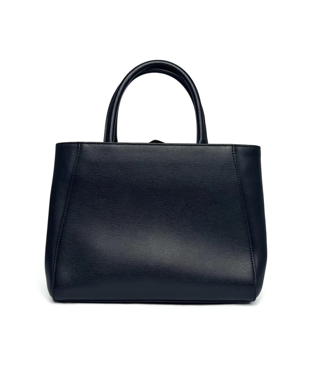 FENDI Черная кожаная сумка с короткими ручками, фото 3