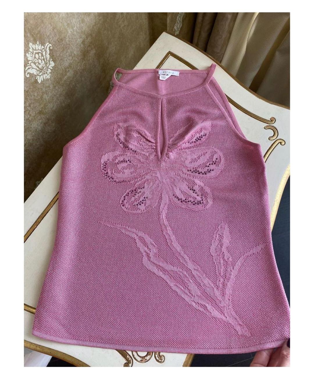 ESCADA Розовая вискозная блузы, фото 6
