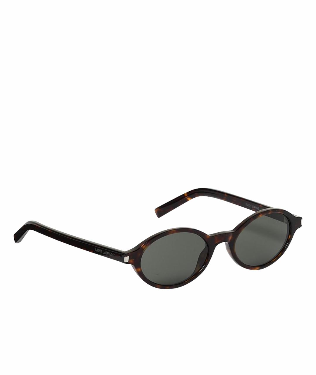 SAINT LAURENT Коричневые солнцезащитные очки, фото 1