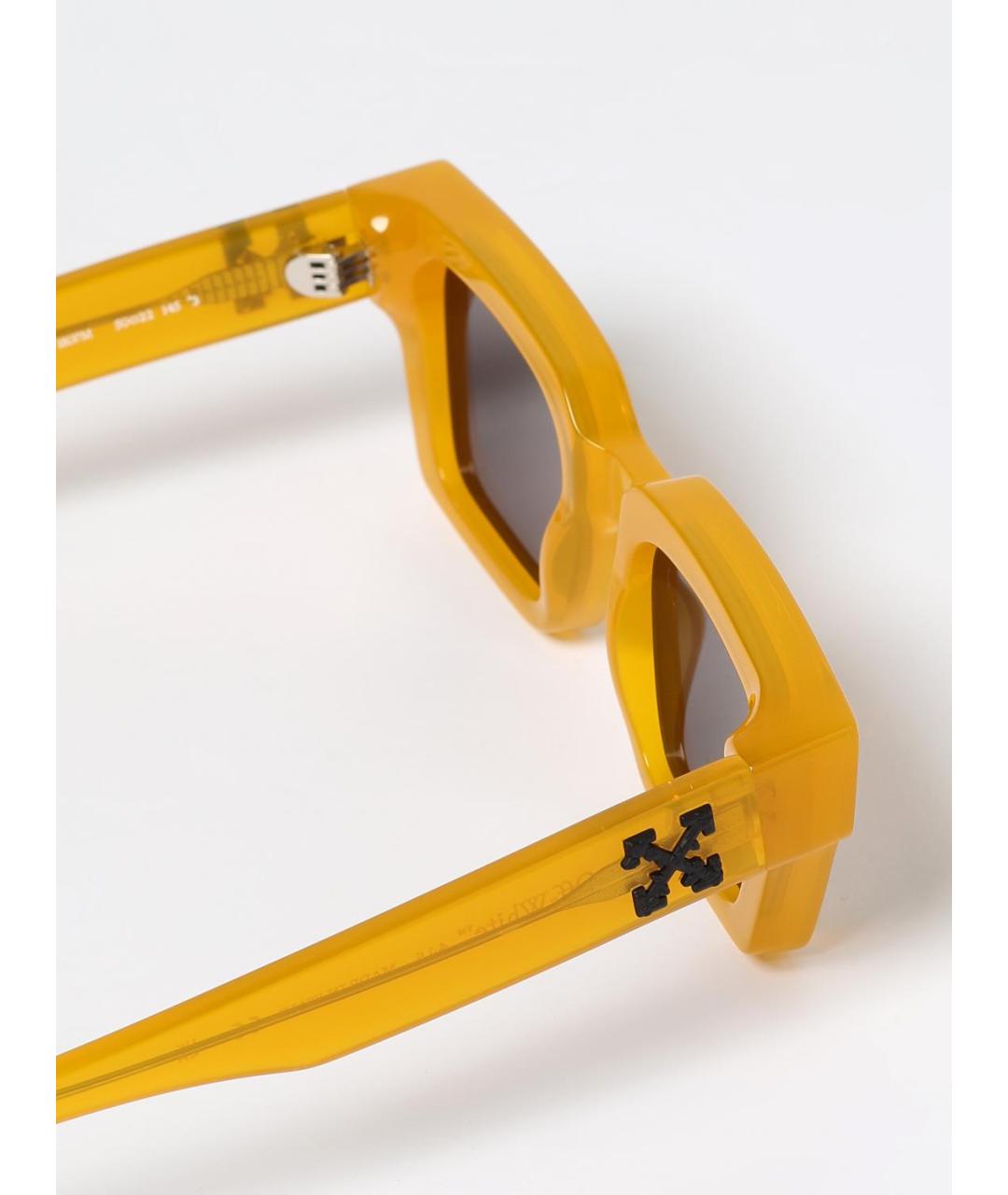 OFF-WHITE Желтые солнцезащитные очки, фото 5
