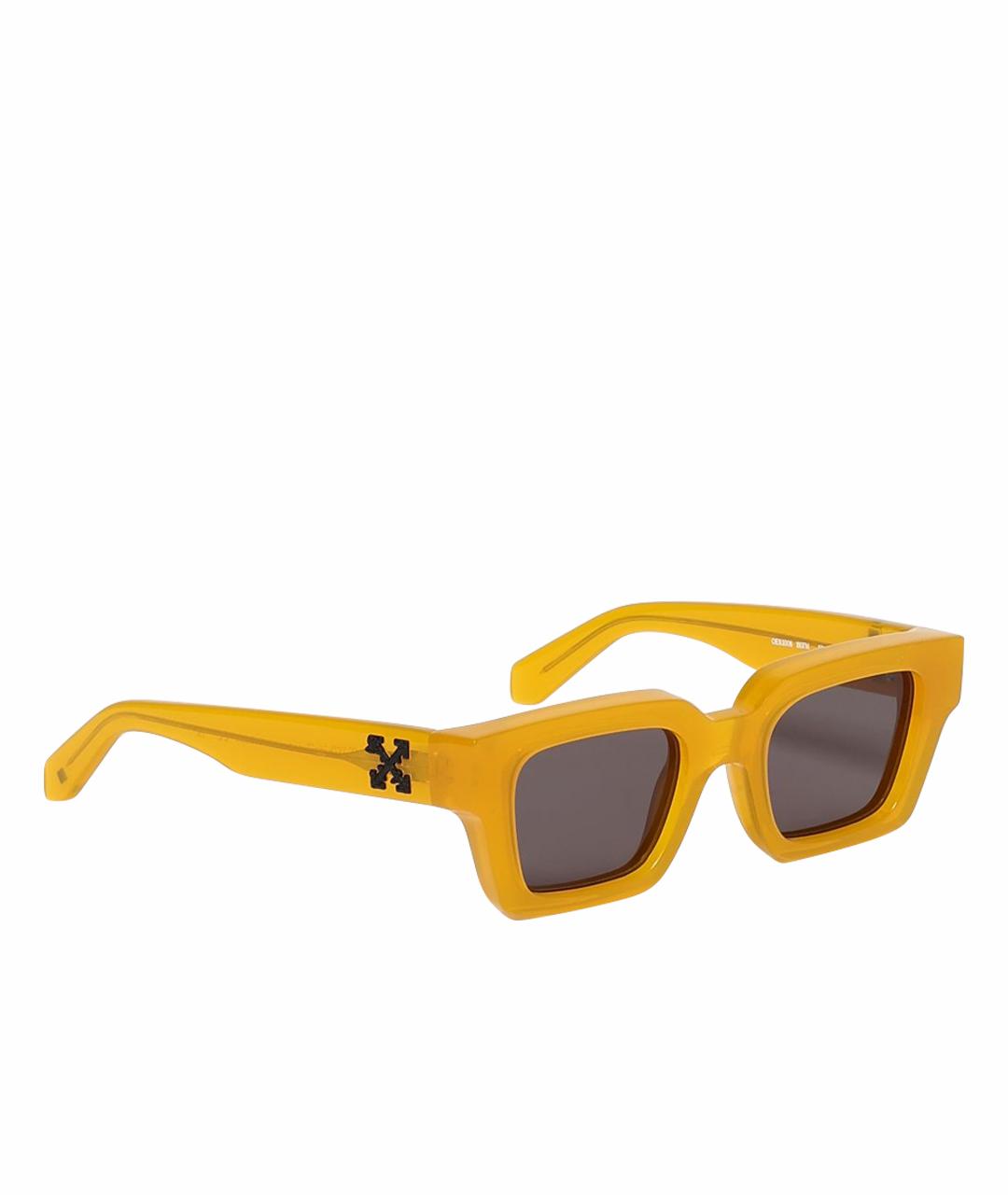 OFF-WHITE Желтые солнцезащитные очки, фото 1