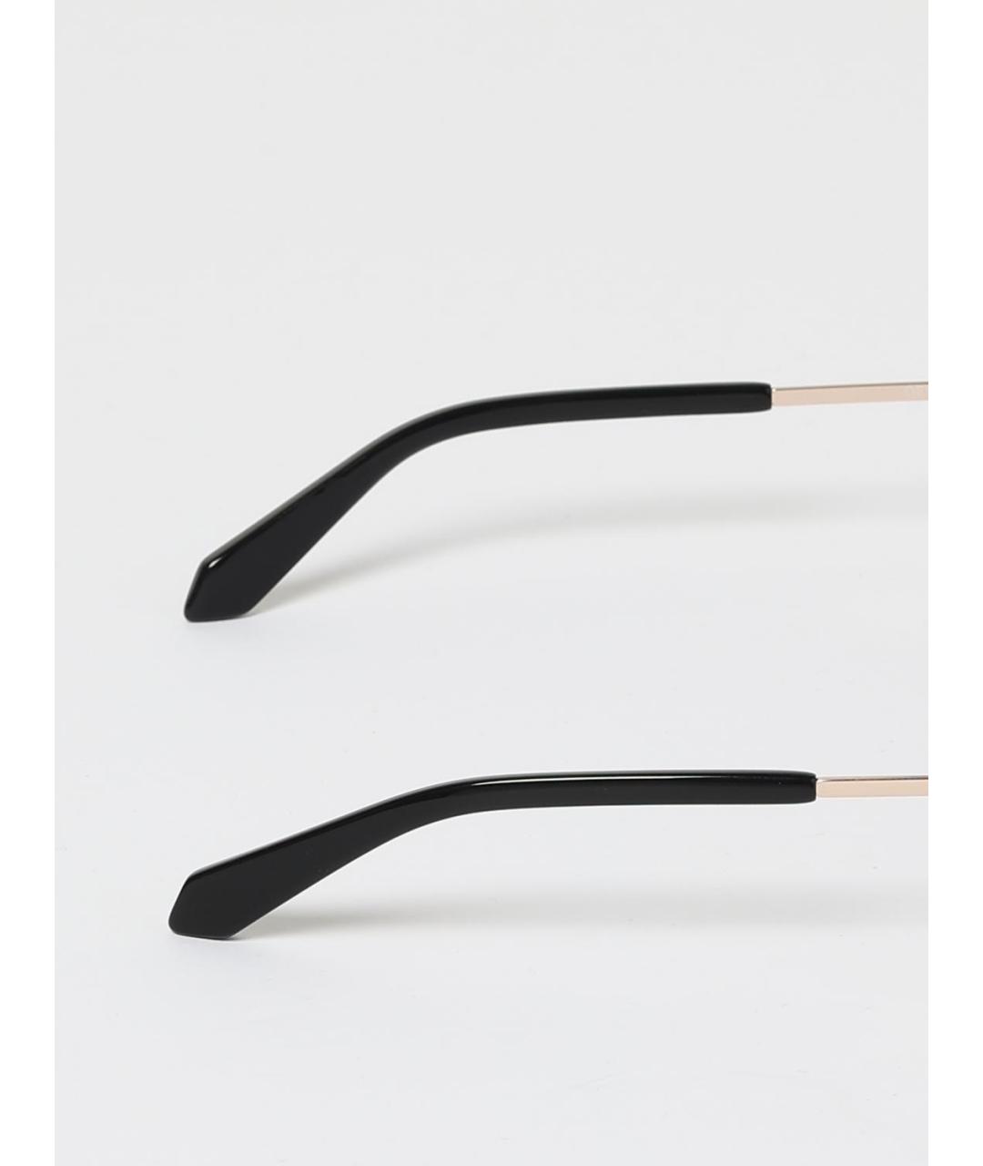 OFF-WHITE Золотые металлические солнцезащитные очки, фото 4