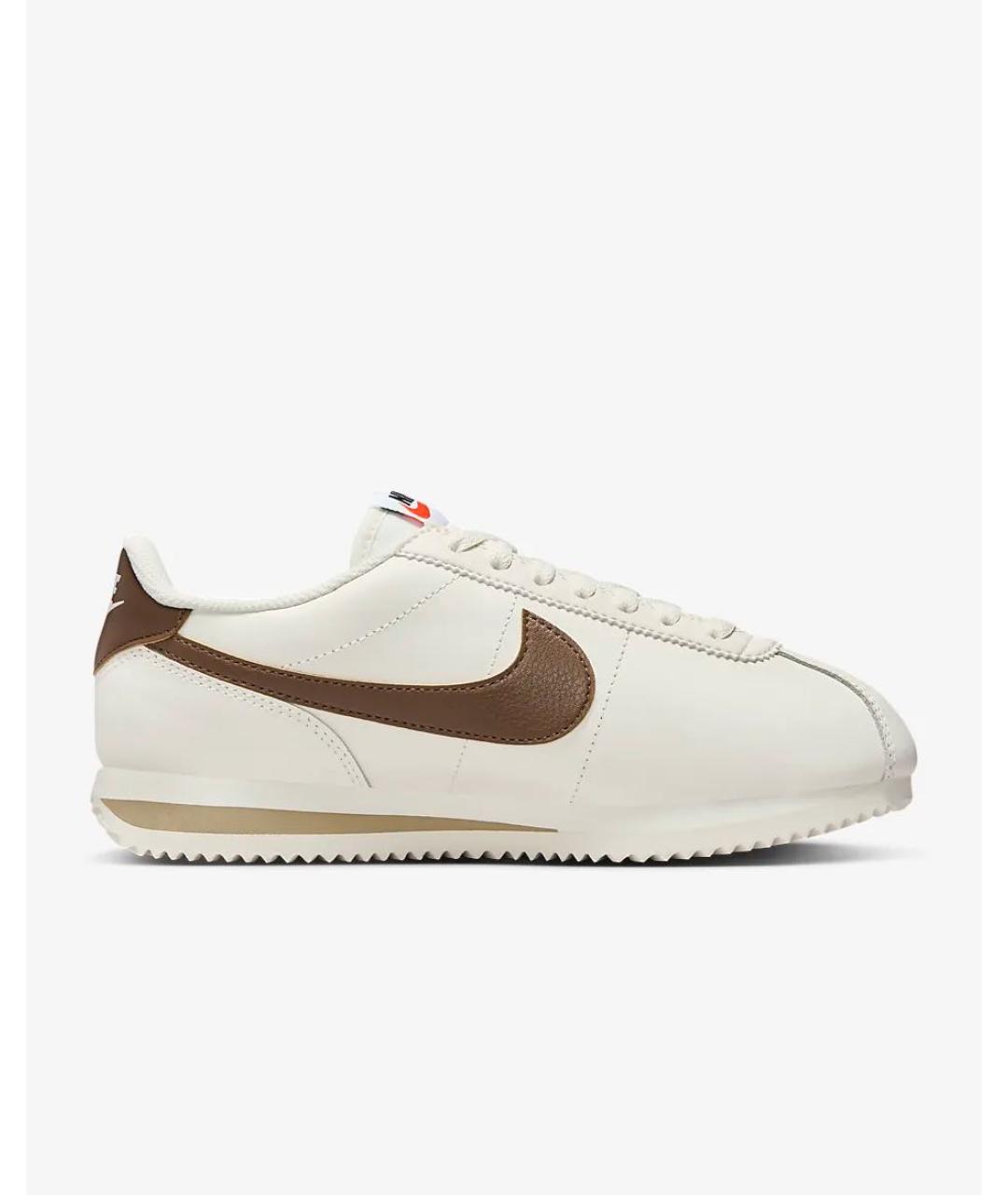 NIKE Бежевые кожаные кроссовки, фото 9
