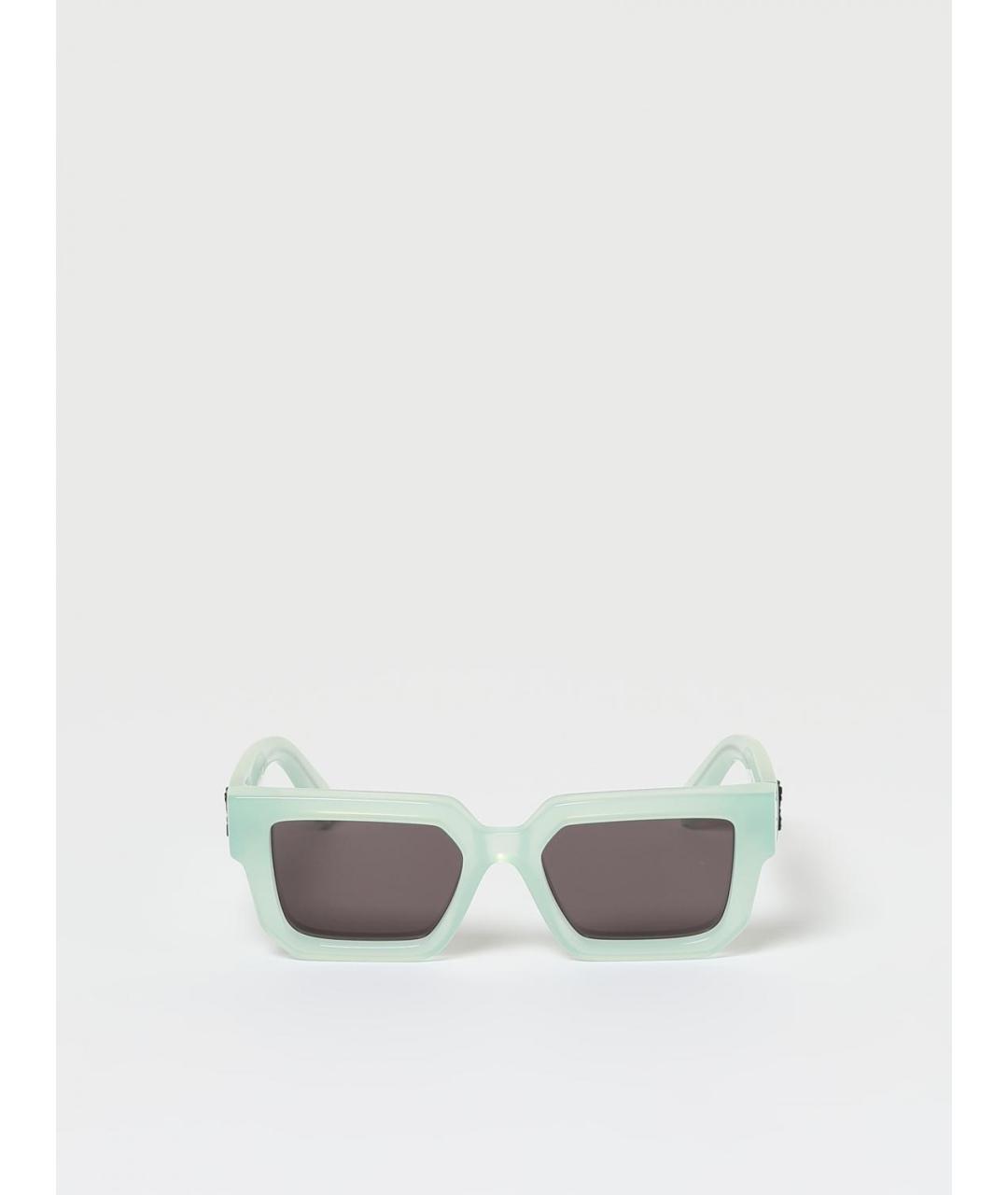 OFF-WHITE Бирюзовые солнцезащитные очки, фото 3