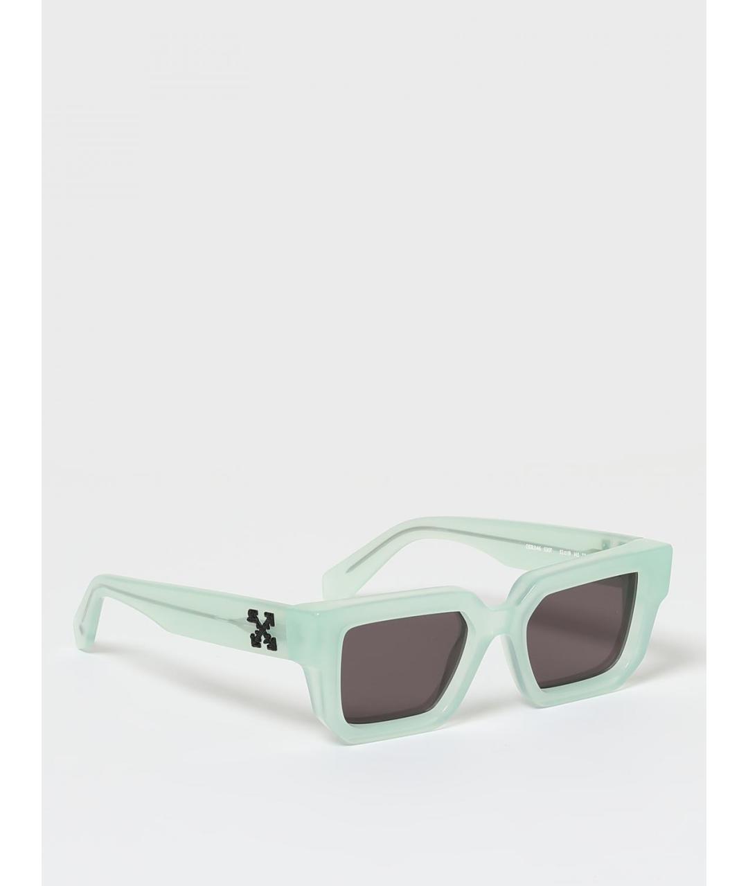 OFF-WHITE Бирюзовые солнцезащитные очки, фото 6
