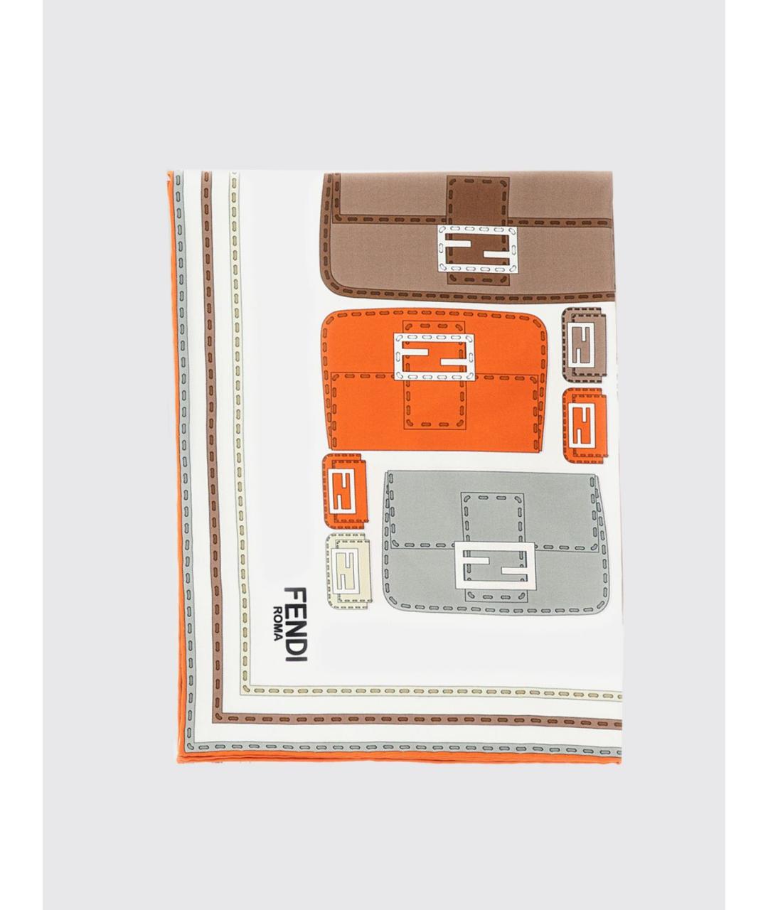 FENDI Мульти шелковый платок, фото 2