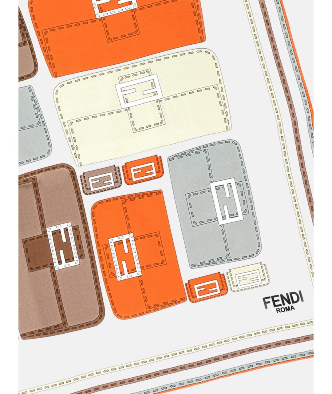 FENDI Мульти шелковый платок, фото 3