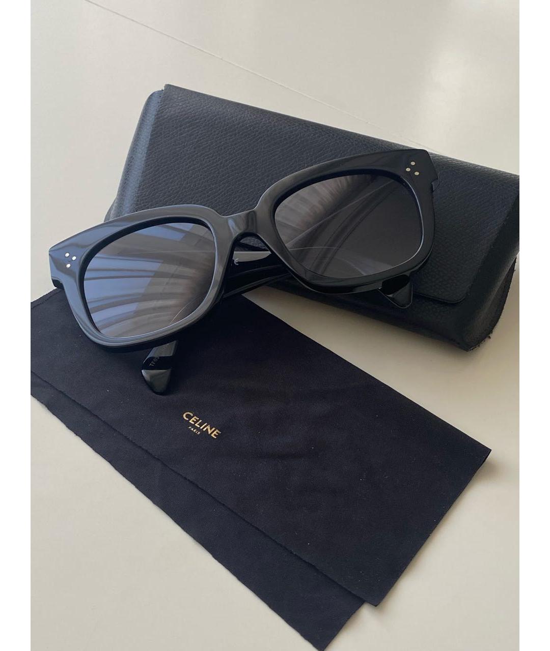 CELINE Черные пластиковые солнцезащитные очки, фото 3