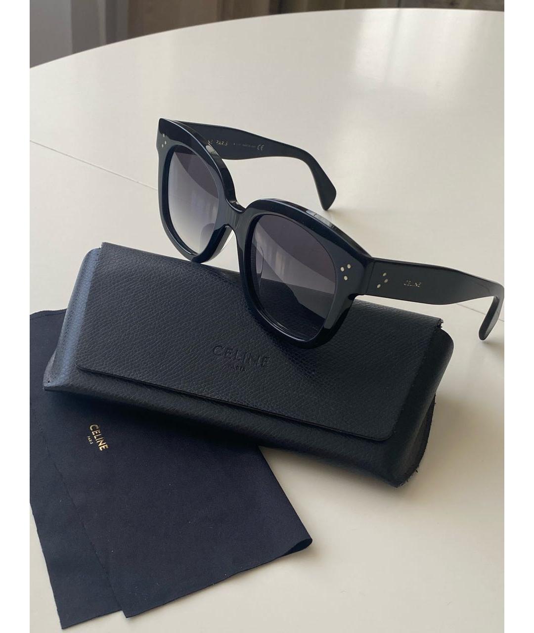 CELINE Черные пластиковые солнцезащитные очки, фото 2