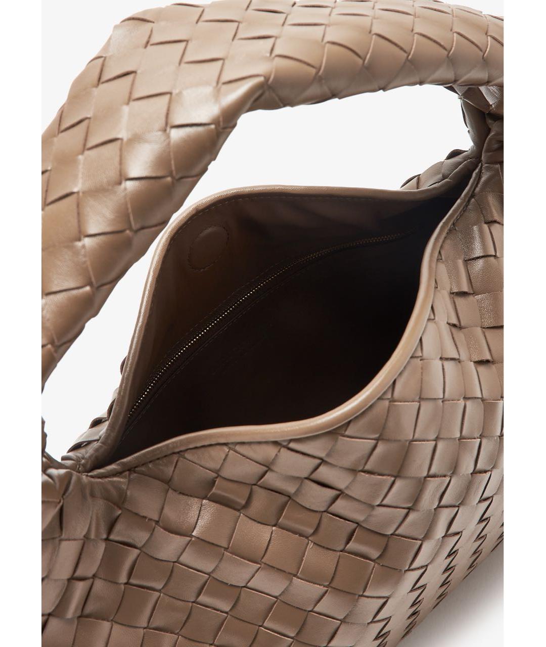 BOTTEGA VENETA Коричневая кожаная сумка через плечо, фото 5