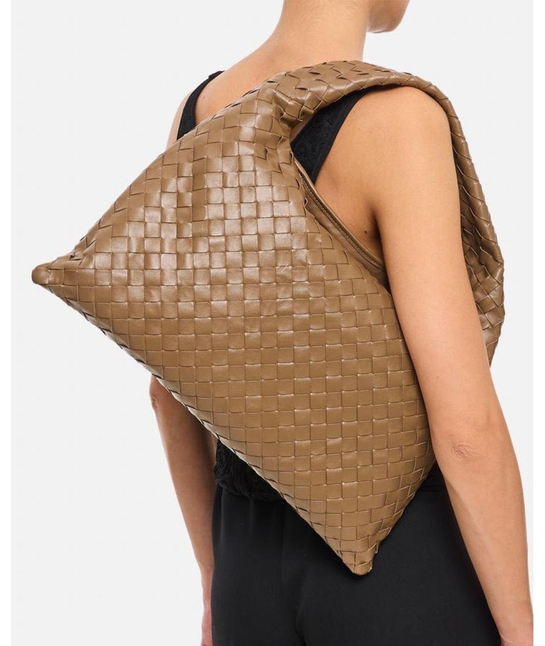BOTTEGA VENETA Коричневая кожаная сумка через плечо, фото 6