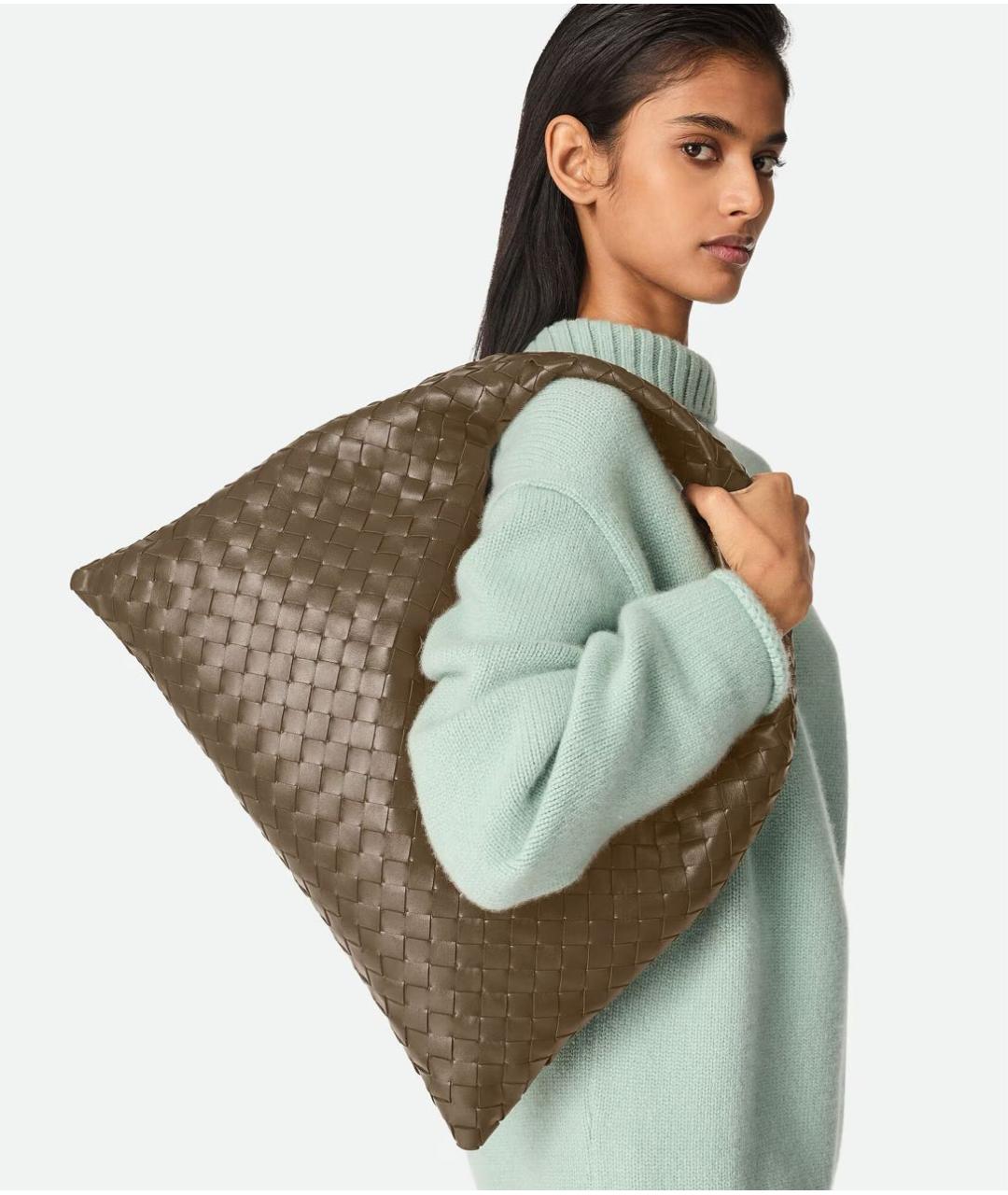 BOTTEGA VENETA Коричневая кожаная сумка через плечо, фото 2