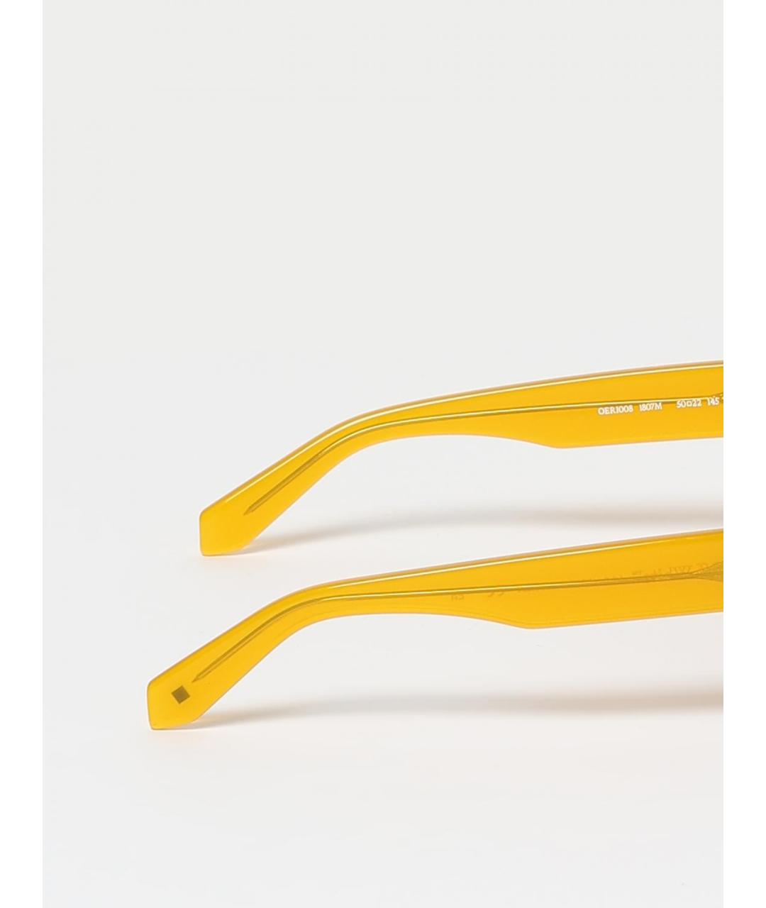 OFF-WHITE Желтые солнцезащитные очки, фото 4