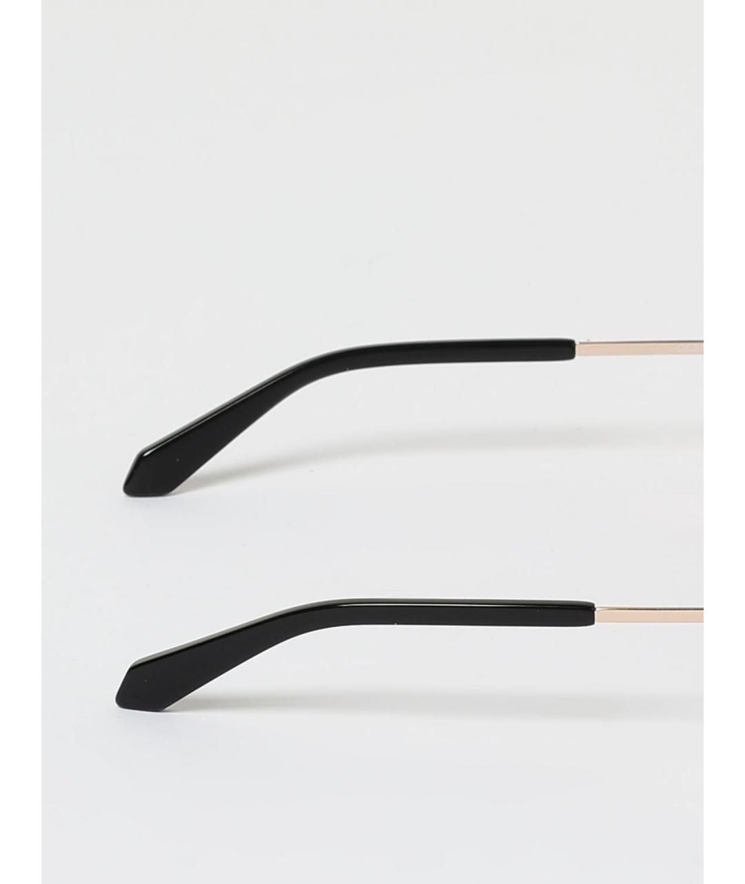 OFF-WHITE Золотые металлические солнцезащитные очки, фото 4