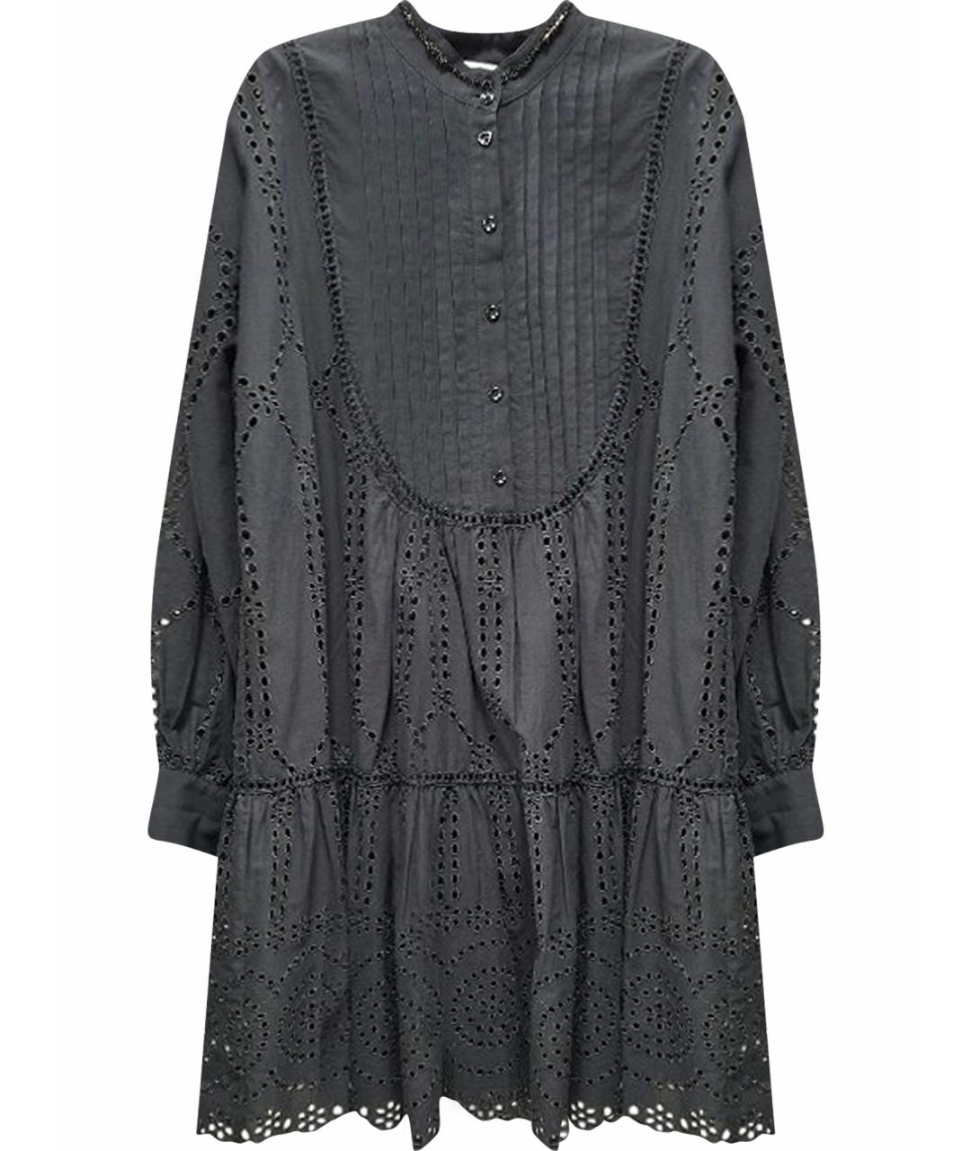 ERMANNO SCERVINO Черное хлопковое повседневное платье, фото 1