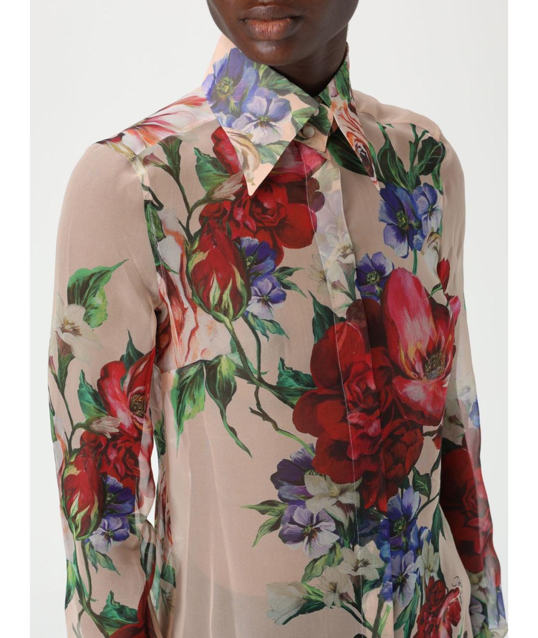 DOLCE&GABBANA Мульти шелковая блузы, фото 6