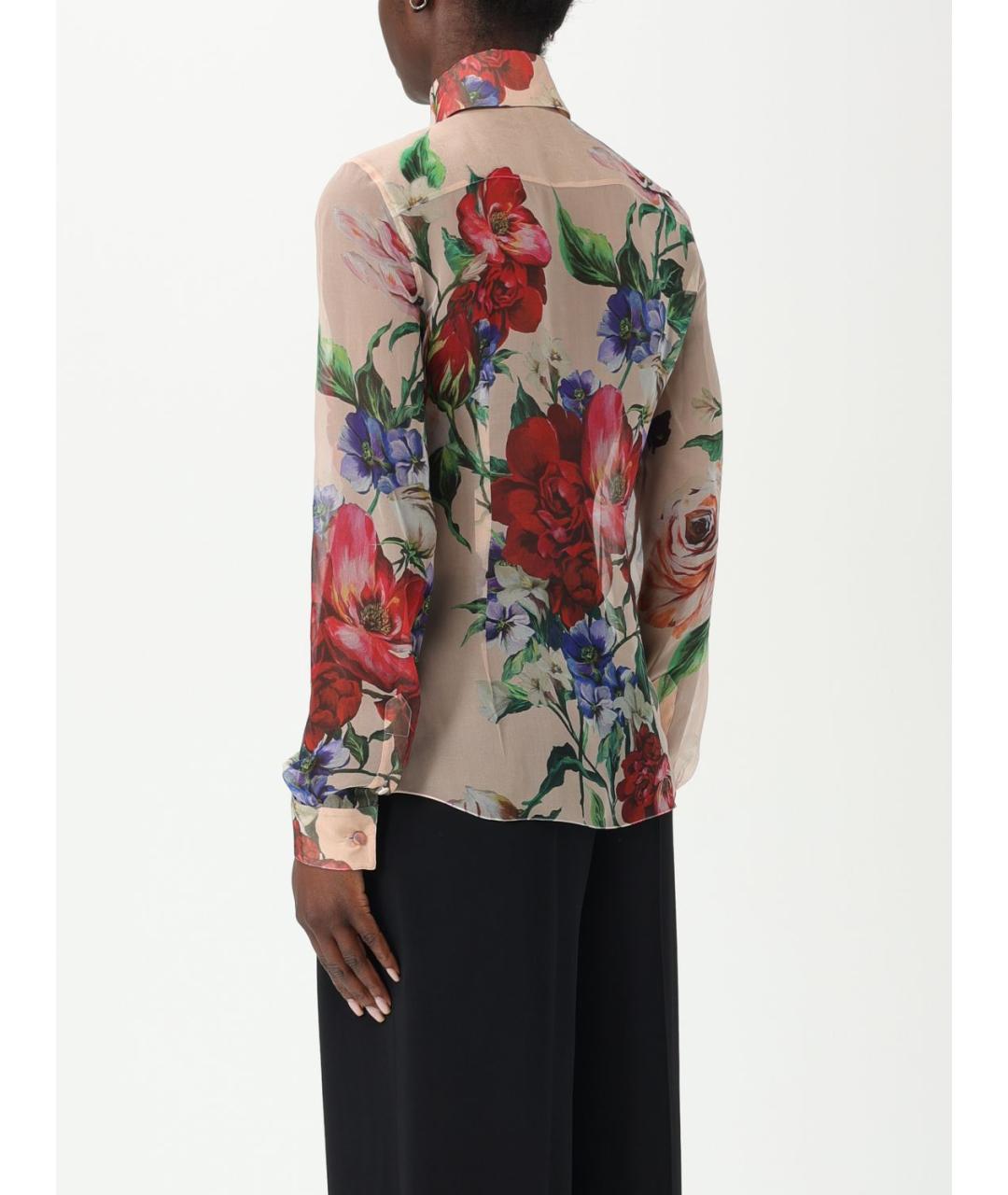 DOLCE&GABBANA Мульти шелковая блузы, фото 4